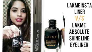 Lakme eyeliner review Lakme absolute shine line review  Lakme insta liner review [upl. by Nrevel]