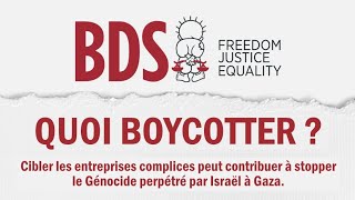 🔴BDS  Il faut Boycotter Désinvestir et Sanctionner Israël [upl. by Birecree517]