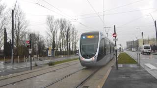 Toulouse Alstom Citadis 302  Aéroconstellation Tram T1 [upl. by Manya980]