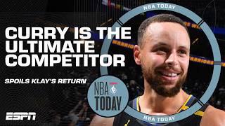 ULTIMATE COMPETITOR CINEMA 🤩 Hyping up Steph Curry after spoiling Klays return  NBA Today [upl. by Refeinnej]