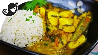 Butter Bean Curry veganvegetarian curry onion amp garlicfree [upl. by Fein431]