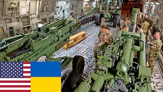 USA Ukraine M777 howitzers for the Ukrainian army [upl. by Remde]