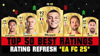 FIFA 25  TOP 50 BEST PLAYER RATINGS EA FC 25 😱🔥 ft Mbappe Haaland Messi… [upl. by Eanerb]