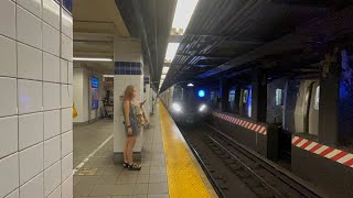 IND Fulton St Lines R211A A Train Action Jay St MetroTech [upl. by Nivi]