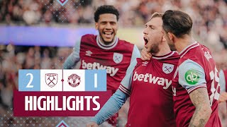 West Ham 21 Manchester United  Late Penalty Secures The Three Points  Premier League Highlights [upl. by Zetrok]