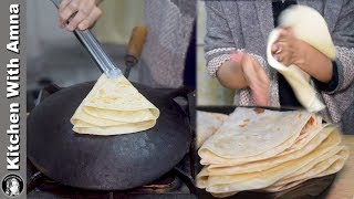 Complete Tutorial of Rumali roti  A Restaurant style Soft Roomali Roti Recipe  Kitchen With Amna [upl. by Gasser]