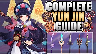 YUN JIN  COMPLETE GUIDE  Weapons Artifacts Mechanics amp Teams Explained  Genshin Impact [upl. by Salokcin806]