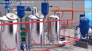 The 3D animation of edible oil deodorization process the steam deodorization process of edible oil [upl. by Euk]