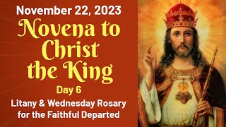 Novena to Christ the King Day 6 🙏 Litany for the Holy Souls 🙏 Wednesday Rosary 🙏 November 22 [upl. by Ibed]