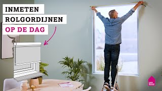 How to inmeten van Rolgordijnen OP de dag [upl. by Ynohtnaluap]