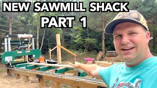 Building a Massive Sawmill Shelter [upl. by Einnal]