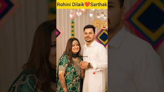 cute couple Rohini Dilaik and Sarthak ❤ beautiful love test shorts video😍 [upl. by Neilla]