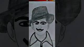 Bhagat Singh drawing ❤️❤️art howtodraw sketch music ayush0004 [upl. by Survance496]