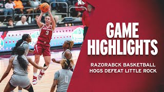 Highlights Hogs Defeat Little Rock  RAZORBACK BASKETBALL [upl. by Haynes]