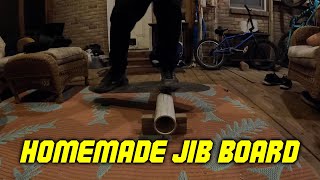 Throwing down on the homemade snowboard jib board [upl. by Gant]