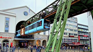 Schwebebahn Suspension Railway in Wuppertal Germany 🇩🇪  2023 [upl. by Ahsinan]