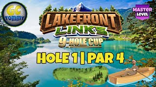 Master QR Hole 1  Par 4 EAGLE  Lakefront Links 9Hole cup Golf Clash Guide [upl. by Brynne]