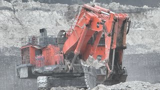 Hitachi Ex 2600 Excavator Loading on Caterpillar amp komatsu Truck [upl. by Llechtim319]