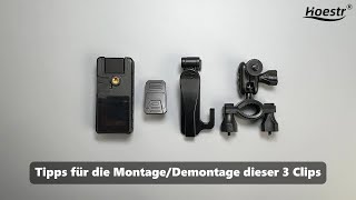 Hoestr Tipps für die MontageDemontage dieser 3 Clips DE [upl. by Yelserp]