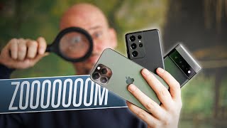 Zoom comparison Pixel 6 Pro vs Galaxy S21 Ultra vs iPhone 13 Pro Max [upl. by Ztirf]