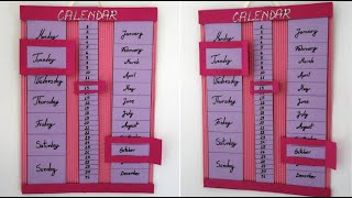 How to make wall calendar  DIY perpetual calendar  Easy paper crafts  Maison Zizou [upl. by Elon]