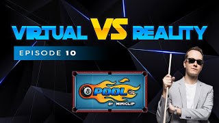 VIRTUAL VS REAL  8BALL POOL TRICKSHOTS  Ep 10 [upl. by Braasch]