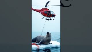 Injured seal caught in fishing net [upl. by Swinton]