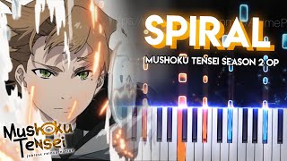 spiral  Mushoku Tensei Season 2 OP  LONGMAN piano [upl. by Ulda232]