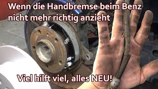 Mercedes Bremsscheibe mit Innentrommel und Handbremsseile wechseln [upl. by Aicac]