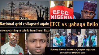 Simon Ekpa gave criminal soludo last warning National grid collapsesSunday Igboho summited petitio [upl. by Kcirddahc864]