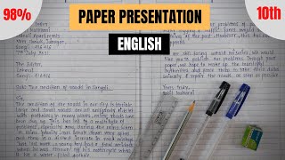 PAPER PRESENTATION ENGLISH  ULTIMATE TIPS  BOARD EXAMINATION  CLASS 10 [upl. by Katushka282]