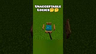 Minecraft Unacceptable Logics🤔 logic interesting minecraft [upl. by Wallie392]