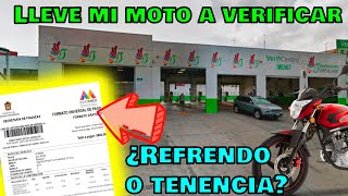 Fui a verificar mi moto Pago de tenencia refrendo [upl. by Ateekahs]