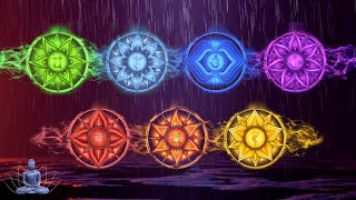 Full Night All 7 Chakras Cleansing Music amp Rain  7 Chakra Opening amp Balancing Sleep amp Meditation [upl. by Chow300]