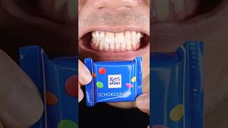 ASMR  Ritter Sport Milk Chocolate with Multi Hue Sugar Pearls Doctor Tristan Peh ASMR [upl. by Arikaahs]