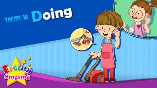 Theme 18 Doing  What are you doing  ESL Song amp Story  Learning English for Kids [upl. by Pope]