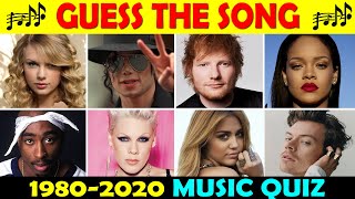 Guess the Song  One Song Each Year 19802020 MUSIC QUIZ 🎵 [upl. by Enilrek69]