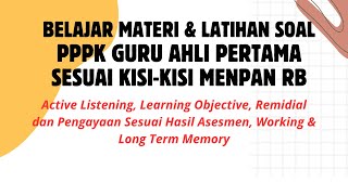 LATIHAN SOAL MATERI PPPK GURU SESUAI KISIKISI MENPAN RB pppk2024 pppkguru [upl. by Bradney]