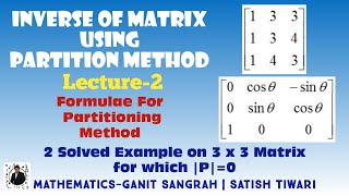 Inverse of Matrix by Partition Method P0  Lecture2  PPT Lecture  Easy Method by ST Sir [upl. by Amick]