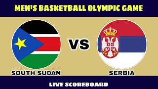 South Sudan vs Serbia  Mens Basketball Olympic Game Live Scoreboard [upl. by Solracsiul]