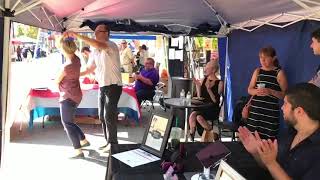 Fox Ballroom dancing East Coast Swing at the 2017 Marlborough MA Heritage Festival [upl. by Ripleigh537]