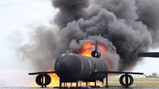 ARFF Training Equipment O’hare  Slowmo [upl. by Annot422]