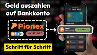 Geld auszahlen auf Pionex ✅ Euro Auszahlung auf Konto Schritt für Schritt Anleitung [upl. by Neesay]