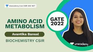 Amino Acid Metabolism  Biochemistry CSIR  GATE 2022  Avantika Bansal  Unacademy Live CSIR [upl. by Iasi]