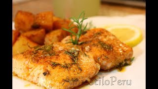 Salmon al horno con las hierbas aromaticas de mi Jardin 2017 [upl. by Assed]