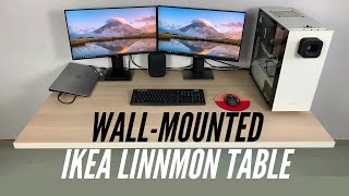 How to build a wall mounted table ft Ikea Linnmon Table [upl. by Clardy]