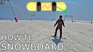 LEARN HOW TO SNOWBOARD IN 15 MINUTES complete walkthrough [upl. by Alorac226]