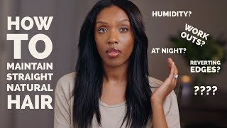 How To Maintain Straight Natural Hair 👀 [upl. by Cock]