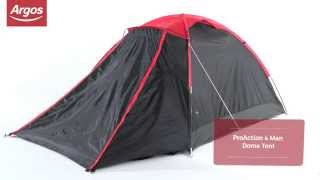 ProAction 4 Man Dome Tent Argos Review [upl. by Kra569]