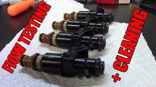 OEM Injector Cleaning amp Flow Testing  8thgen Civic Si [upl. by Assenay]